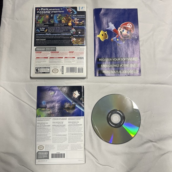 Nintendo Wii Super Mario Galaxy Video Game Complete CIB - Picture 2 of 4